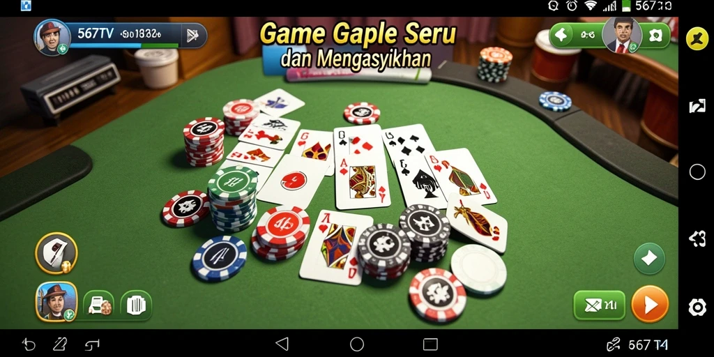 Tampilan gameplay Gaple yang menarik dan interaktif.