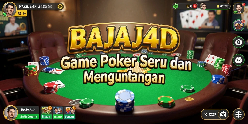Tampilan menarik dari gameplay poker di BAJAJ4D.