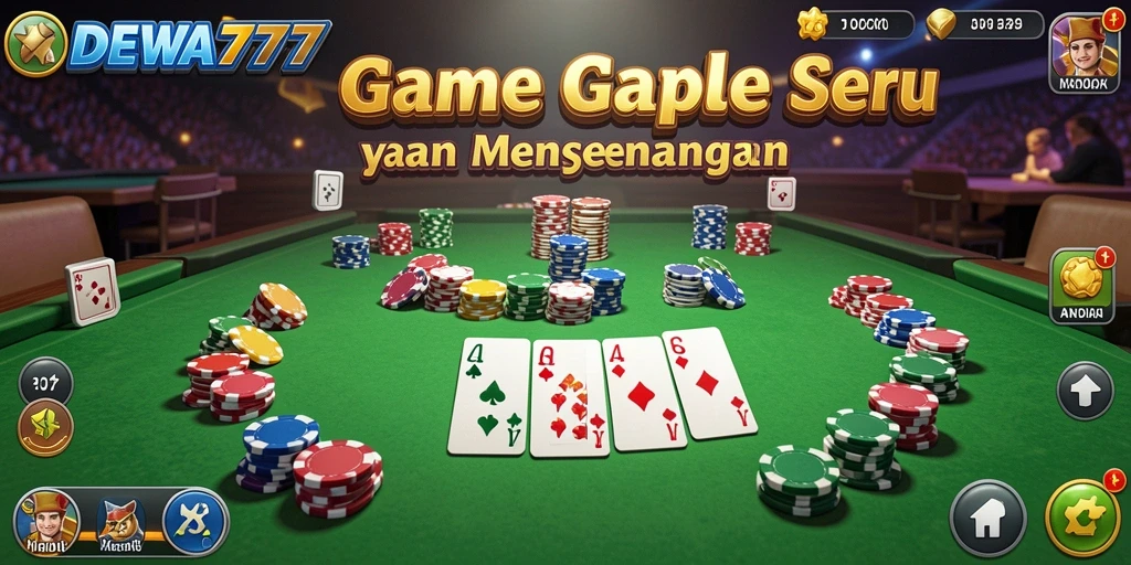 Screenshot DEWA777 menampilkan gameplay menarik dari permainan Gaple.