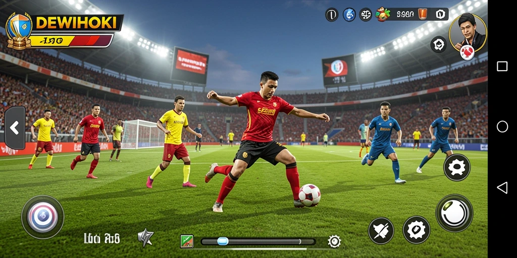Tampilan menarik dari gameplay olahraga di DEWIHOKI.