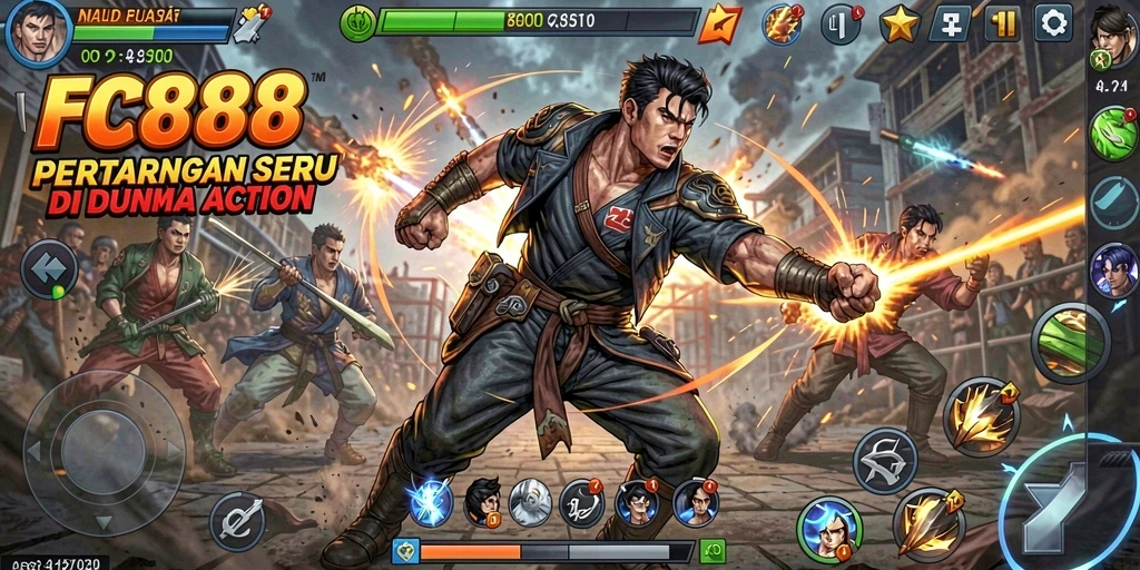 Tampilan gameplay FC888 yang mendebarkan dalam pertempuran aksi.