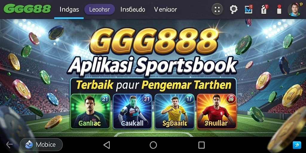 Tampilan utama GGG888 dengan berbagai opsi taruhan olahraga.