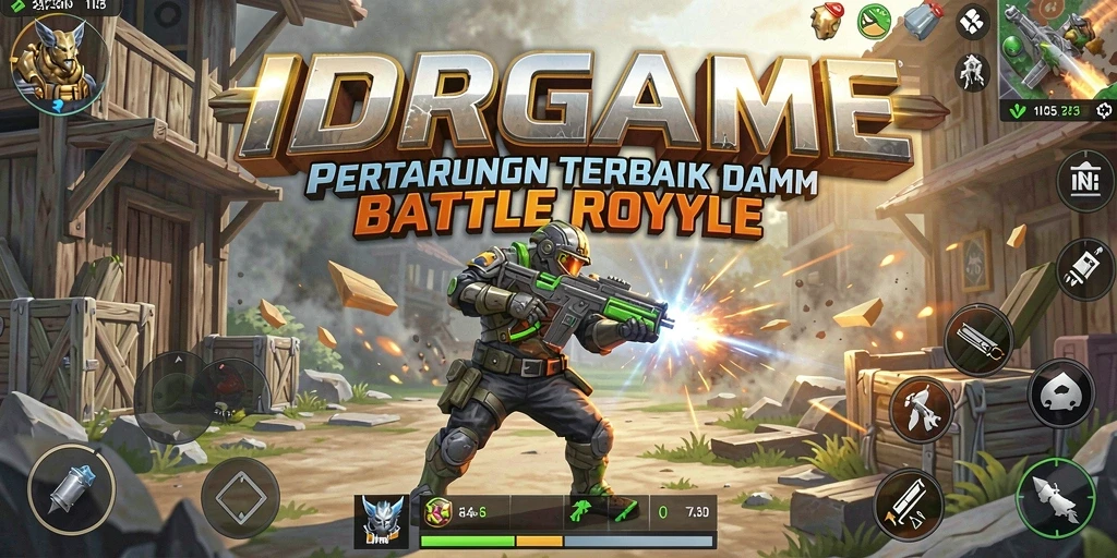 Screenshot IDRGAME menampilkan aksi seru dalam permainan Battle Royale.