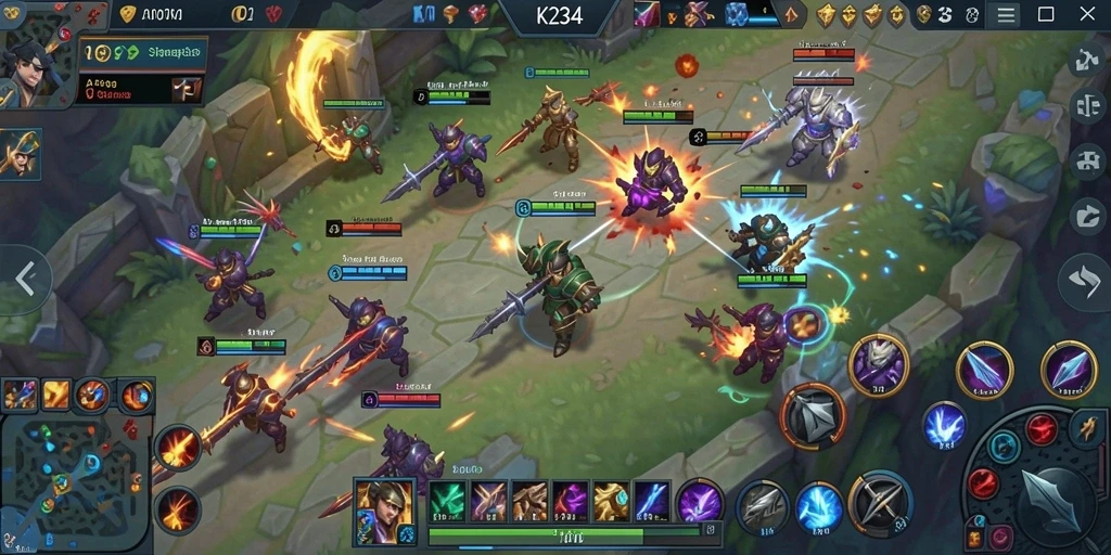 Tampilan menarik dari gameplay K234 yang intens dan strategis.