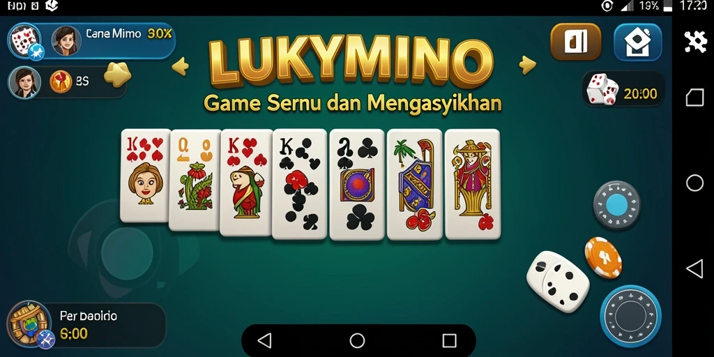 Gameplay seru LUKYMINO saat mencocokkan ubin domino.