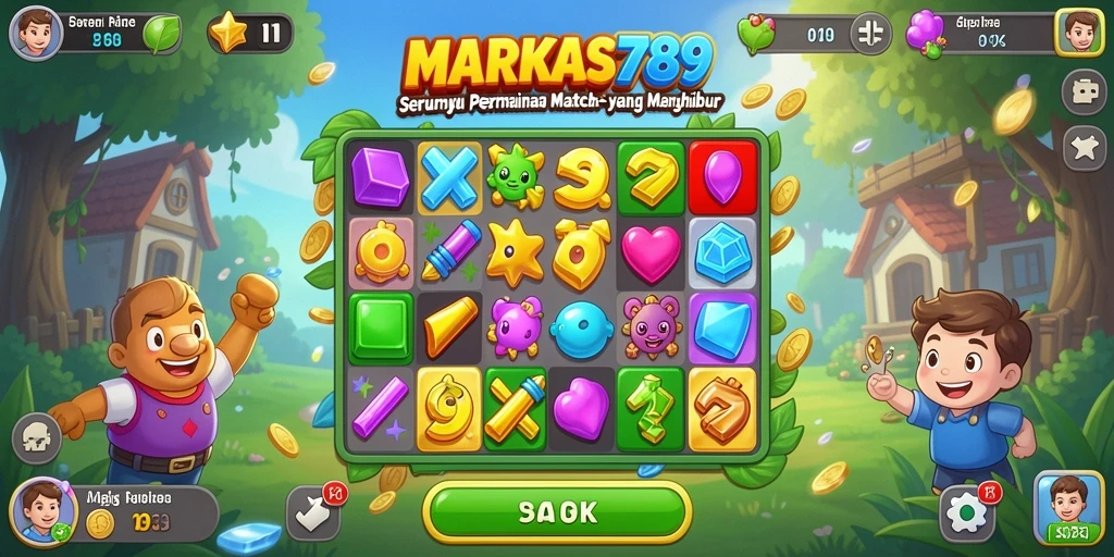 Screenshot game MARKAS789 menunjukkan gameplay seru dan penuh warna.