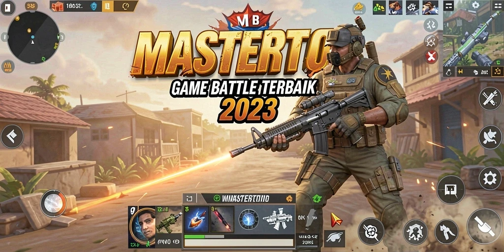 Tangkapan layar utama MASTERTOTO menampilkan aksi Battle Royale yang mendebarkan.