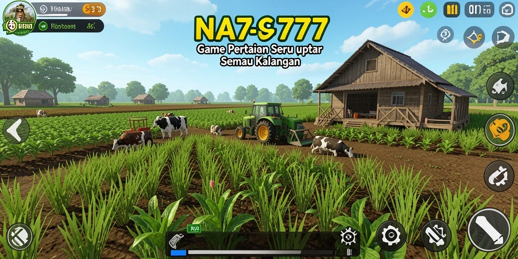 Tampilan menarik dari gameplay NA777 yang menggambarkan aktivitas bertani.