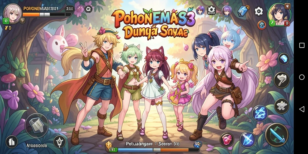 Gameplay seru di POHONEMAS33 dengan grafis anime menakjubkan.