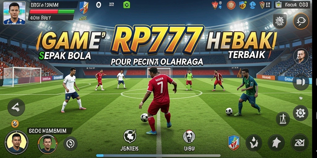 Tampilan menarik dari gameplay sepak bola RP777 yang mendebarkan.