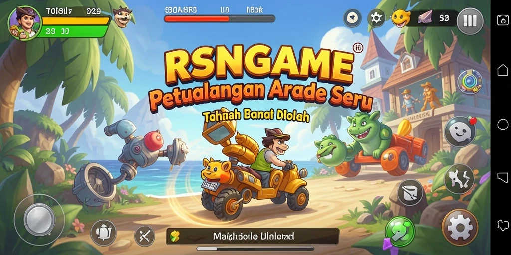 Screenshot menampilkan gameplay seru RSNGAME dengan aksi cepat dan tantangan menarik.
