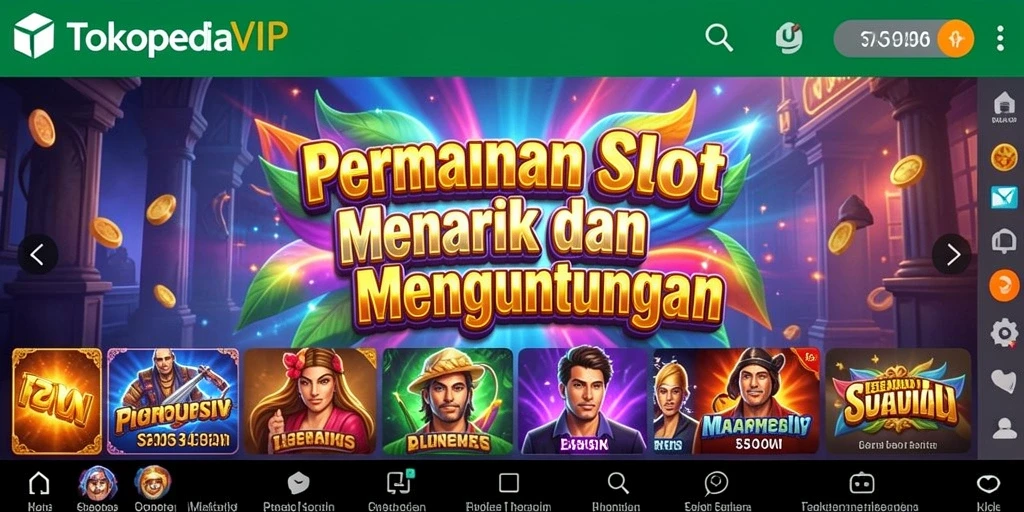 Tampilan gameplay slot mengasyikkan di TOKOPEDIAVIP.